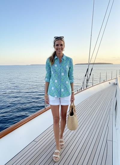 Perlavera Nancy Three Quarter Sleeve Shirt