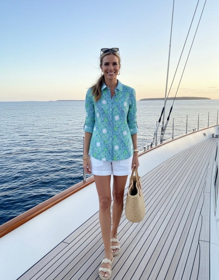 Perlavera Nancy Three Quarter Sleeve Shirt