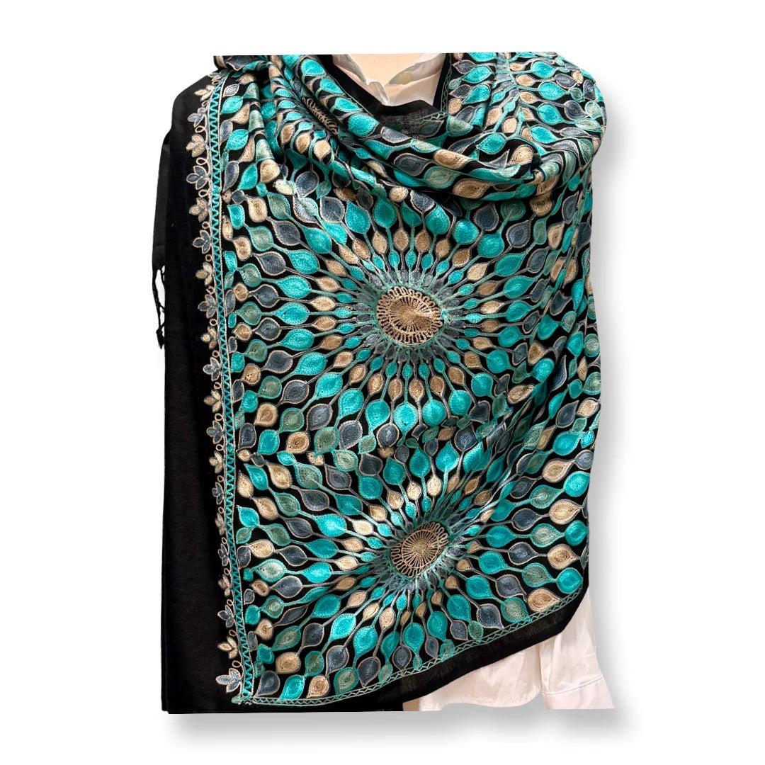 David Jeffery Outerwear Mukhi Design Shawl