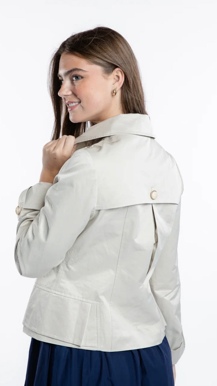 Burgess- The Victorian Short Trench Coat Sand