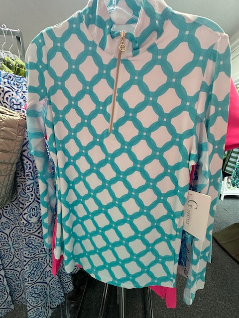 KP Apparel- Long Sleeve Zip Mock Neck Top