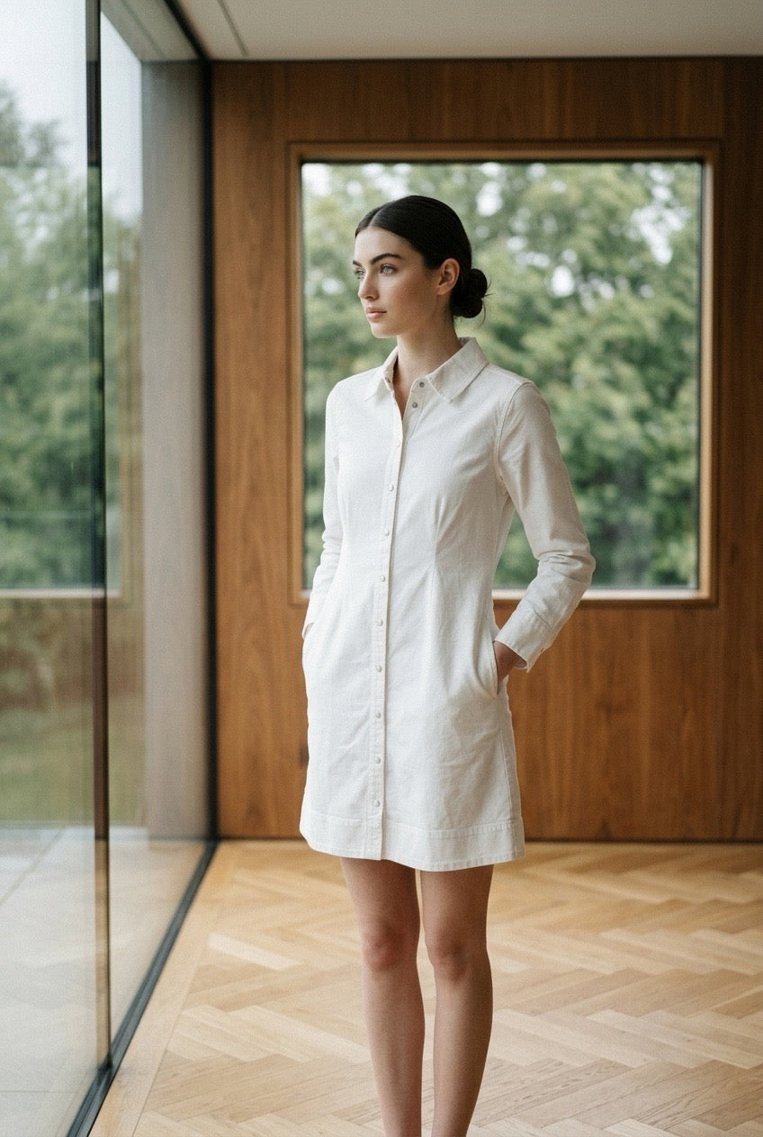 Perlavera Glenn Denim Mini Dress.