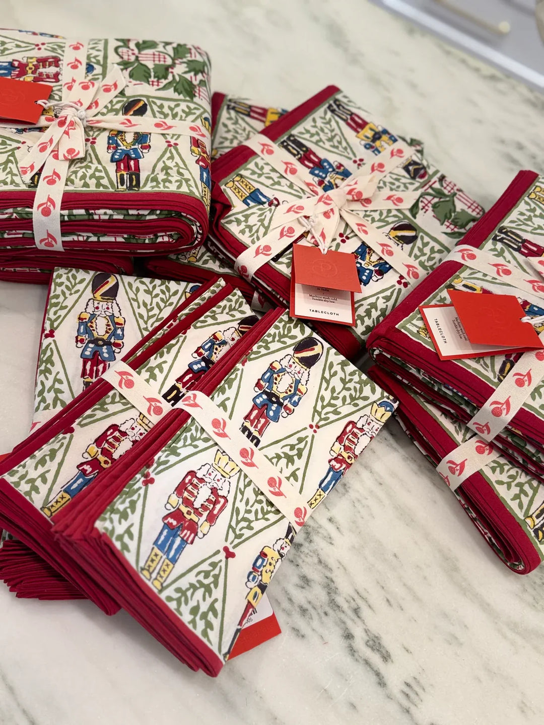 Pomegranate Holly Berry Nutcracker Napkin set of 4