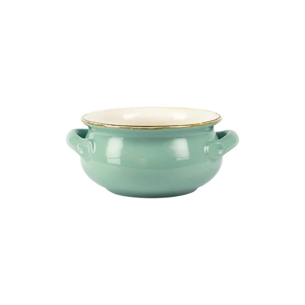 Vietri- Italian Small Handled Round Baker