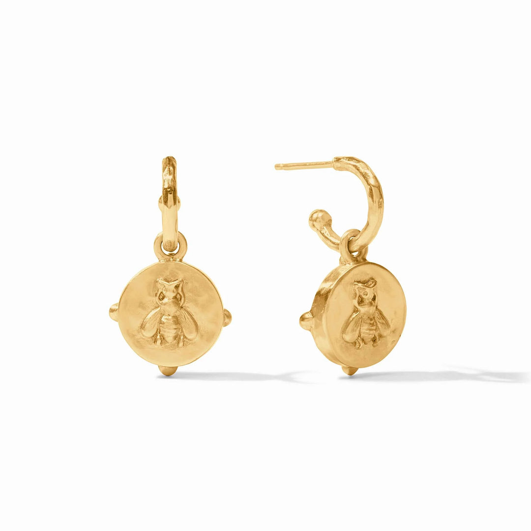 Julie Vos Honeybee Hoop & Charm Earrings