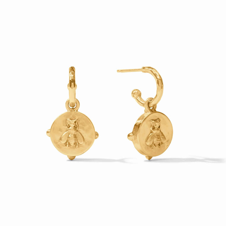 Julie Vos Honeybee Hoop & Charm Earrings