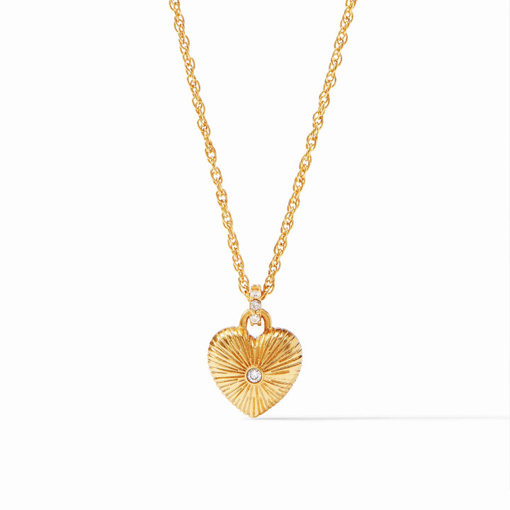 Julie Vos Esme Heart Solitaire Heart Necklace