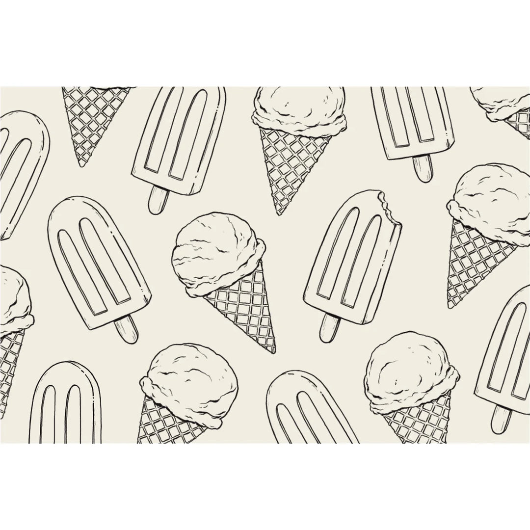 Hester & Cook Coloring Summer Treats Placemat- Pad of 18 sheets