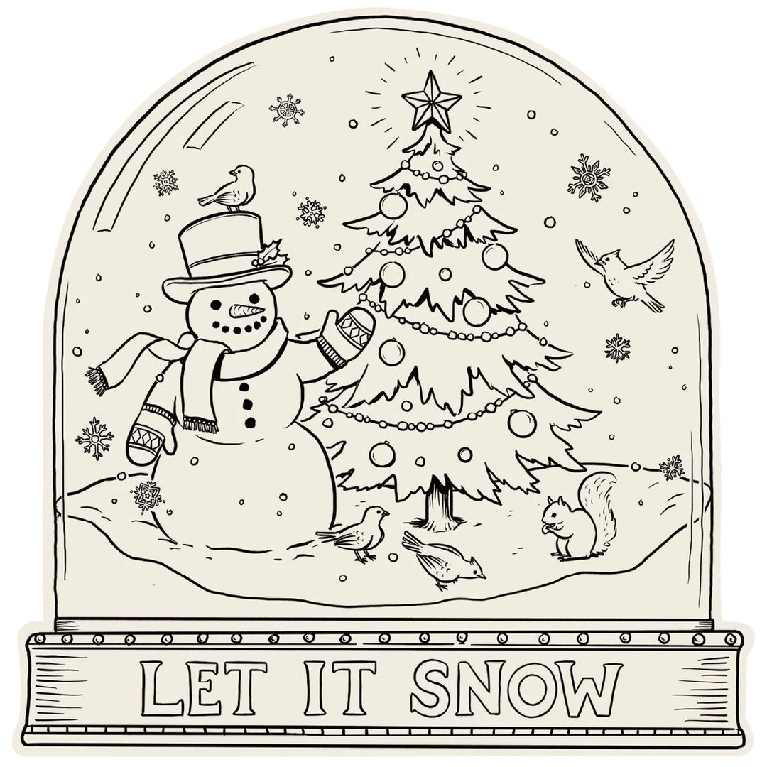 Hester & Cook Die-cut Snow Globe Coloring Placemat- 12 sheets