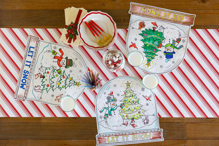 Hester & Cook Die-cut Snow Globe Coloring Placemat- 12 sheets