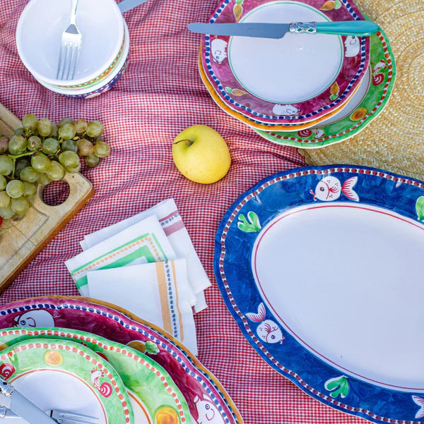 Vietri-Melalmine Campagna Pesce Oval Platter