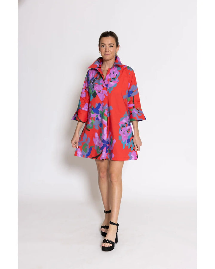 House of MBR Miss Scarlet Short Shirt Dress