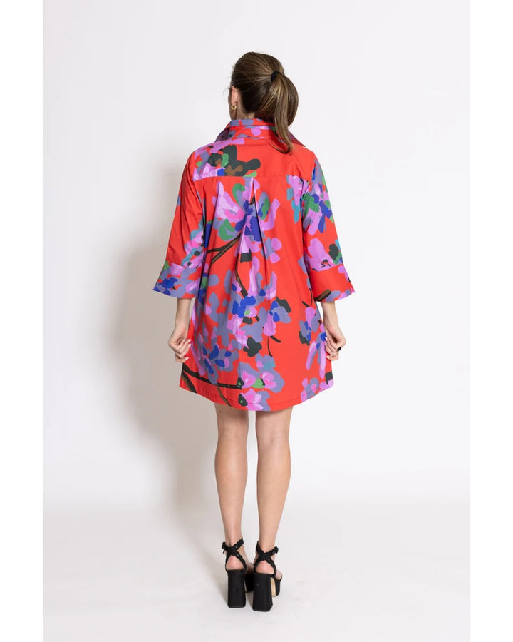 House of MBR Miss Scarlet Short Shirt Dress