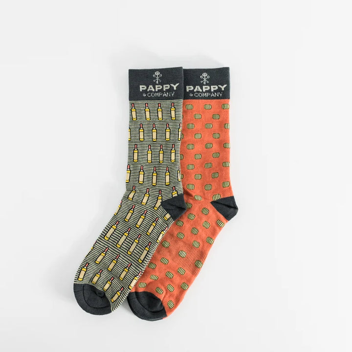 Pappy &amp; Company Barrels &amp; Bottles Sock Set Size L/XL: W 9.5-11/M 8-12