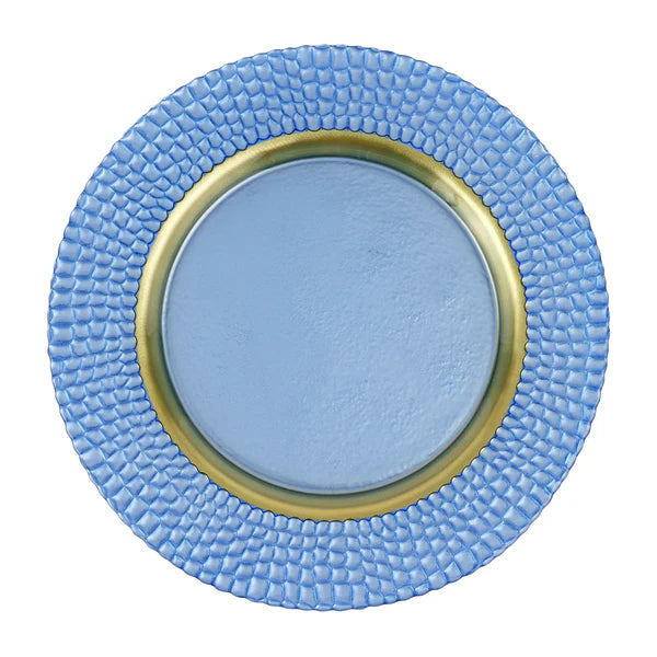 Vietri-Pelli Glass Blue Charger