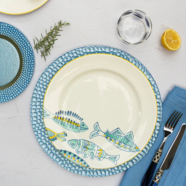 Vietri-Pelli Glass Blue Charger