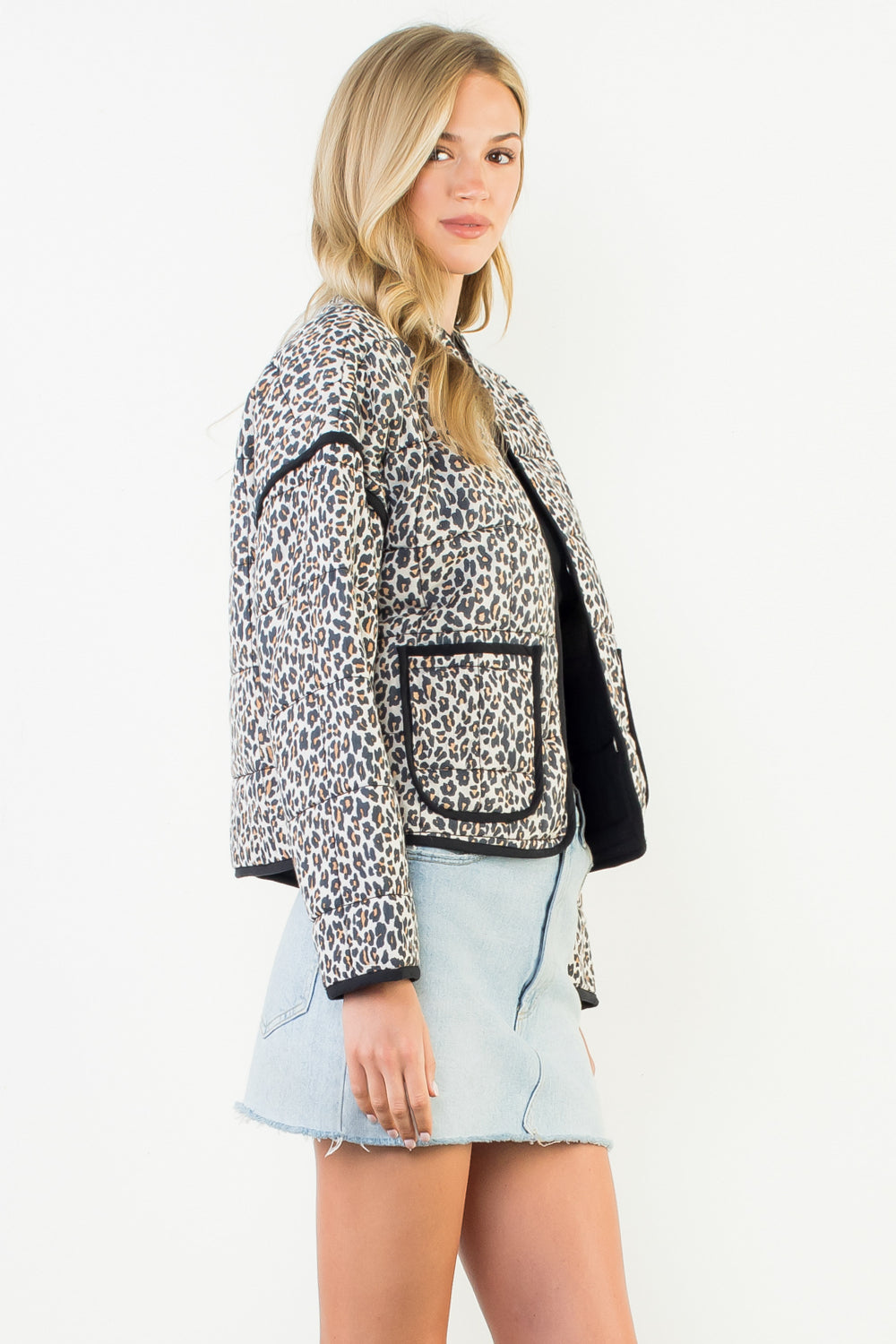 THML Quilted jacket Leopard