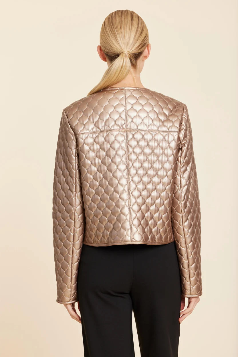 Dolce Cabo-Vegan Leather Quilted Jacket