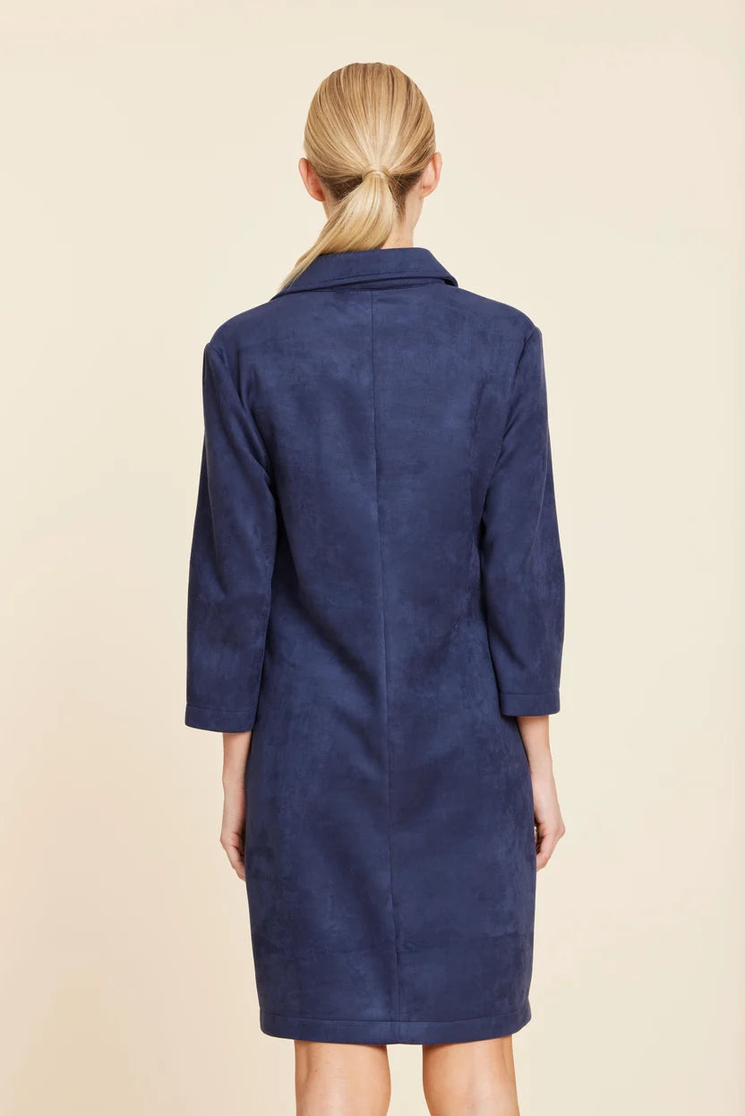 Dolce Cabo-Faux Suede Dress Blue