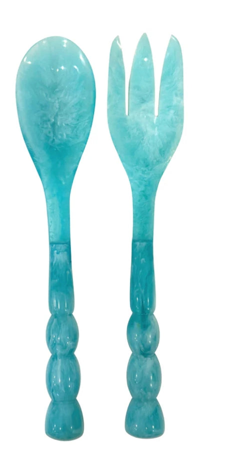Laura Park Bermuda Salad Servers, Sumner Edit Blue