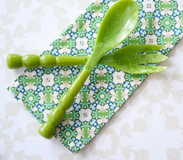 Laura Park Bermuda Salad Servers, Sumner Edit Green