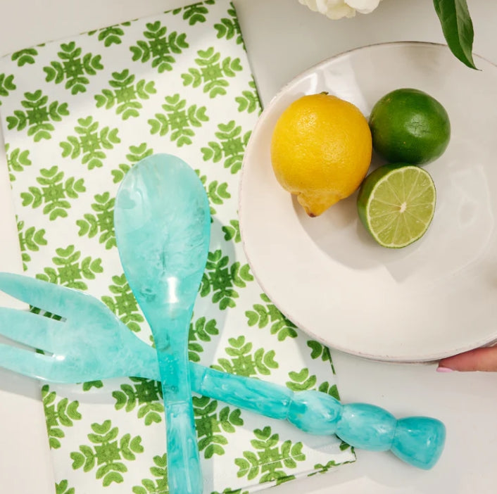 Laura Park Bermuda Salad Servers, Sumner Edit Blue
