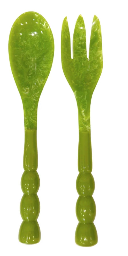 Laura Park Bermuda Salad Servers, Sumner Edit Green