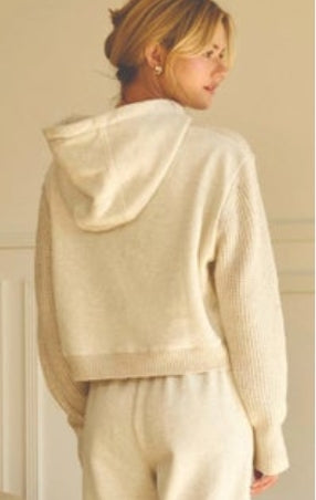 Skies are Blue- Knitted Hoodie Sweater