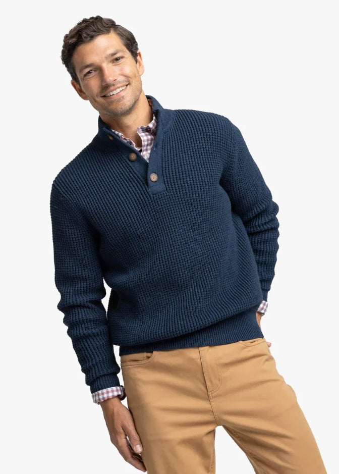 Southern Tide men's 1/4 button sweater