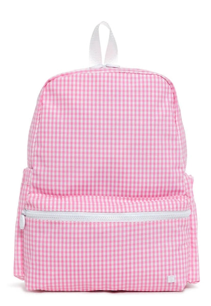 TRVL Children's Medium Pink Gingham Backpack w/ Pockets