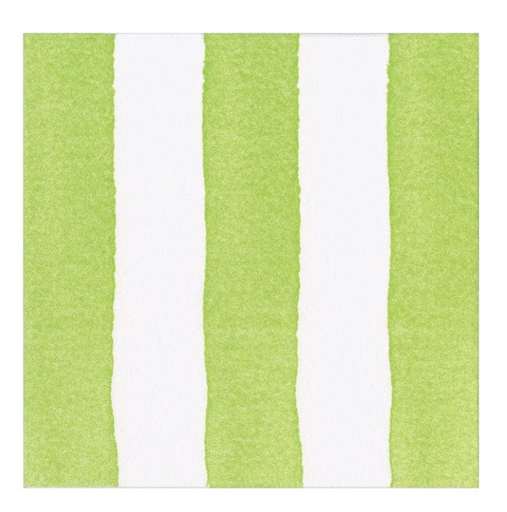 Caspari Cocktail Napkins - Cafe Stripe Paper Linen