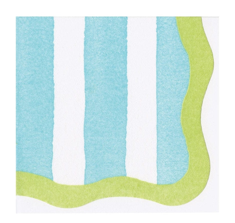 Caspari Cocktail Napkins - Scallop Paper Linen Die Cut