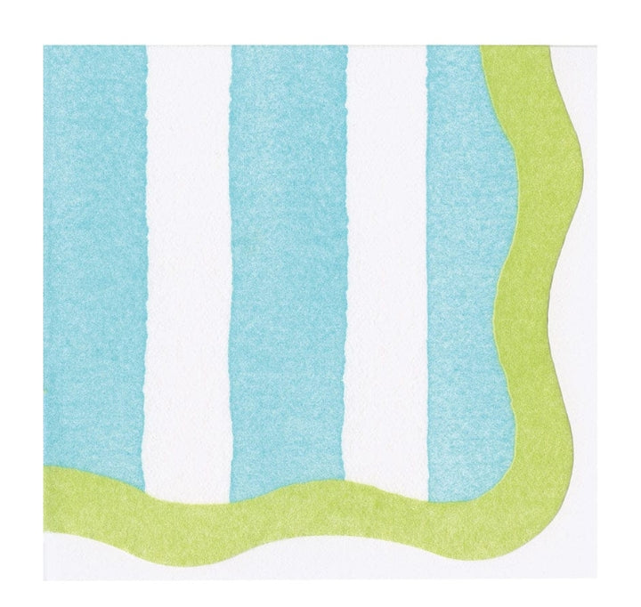 Caspari Cocktail Napkins - Scallop Paper Linen Die Cut