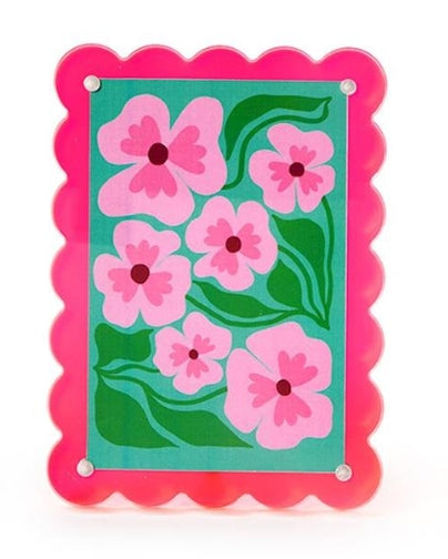 Two's Co. 4X6 Scalloped Pic Frame Acrylic