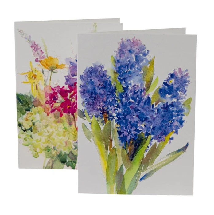 Handpainted Spring Flowers Assorted Notes 8-In Box