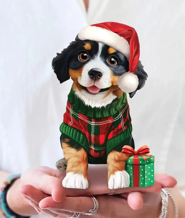 Freshcut Paper Pop Up Cards Mini Christmas Puppy