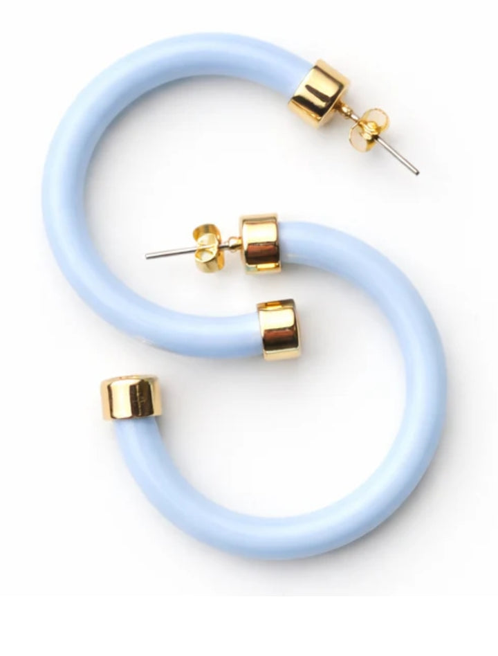 Hoo- Earrings Light Blue