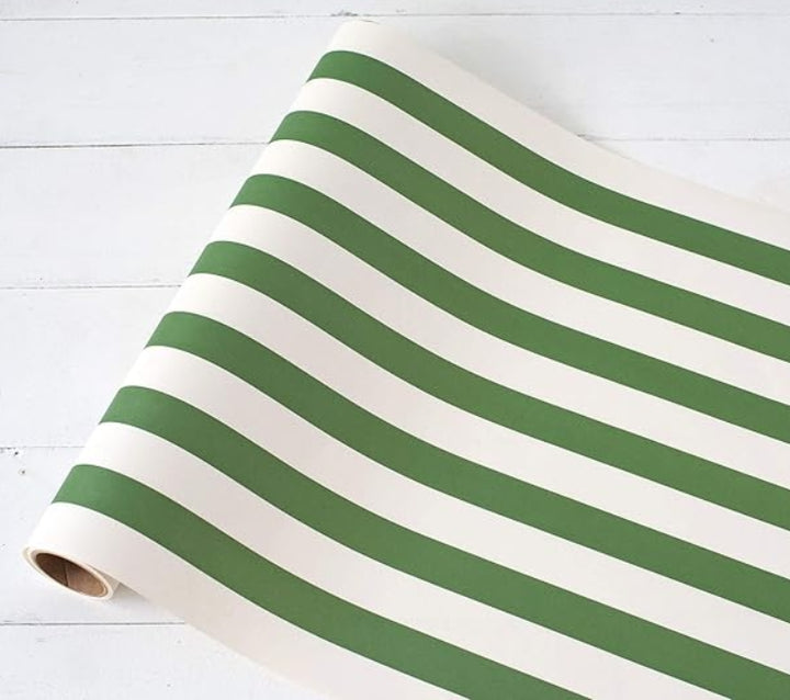 Hester & Cook Runner Dark Green Stripe