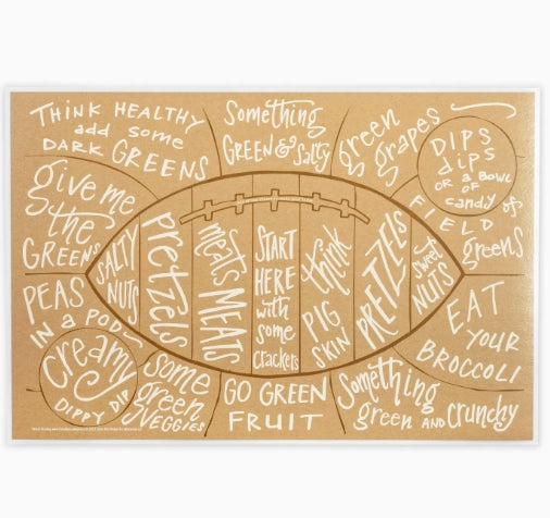 Color Box- Football Charcuterie Mat