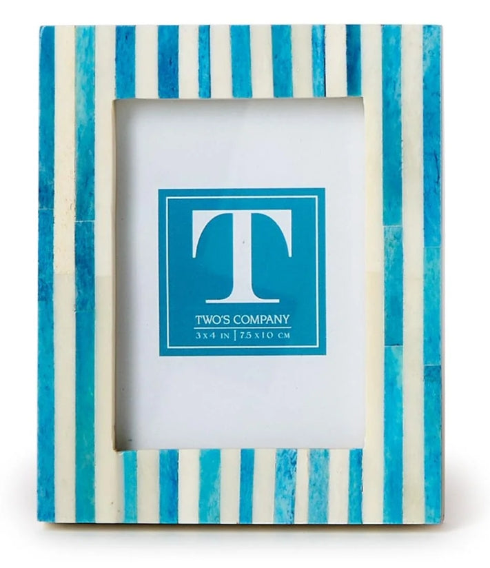 Two's Company Celebration Stripe Mini Photo Frame