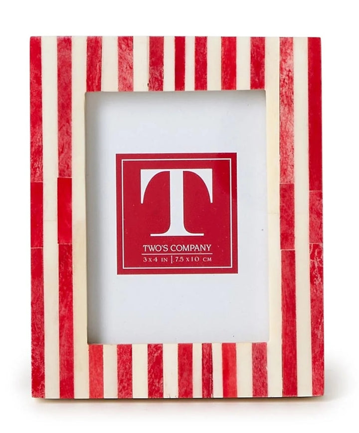 Two's Company Celebration Stripe Mini Photo Frame