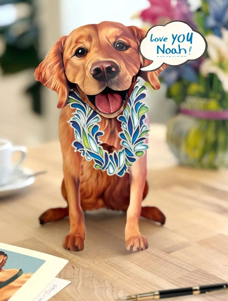 Freshcut Paper Pop Up Pet Cards, Golden Retriever