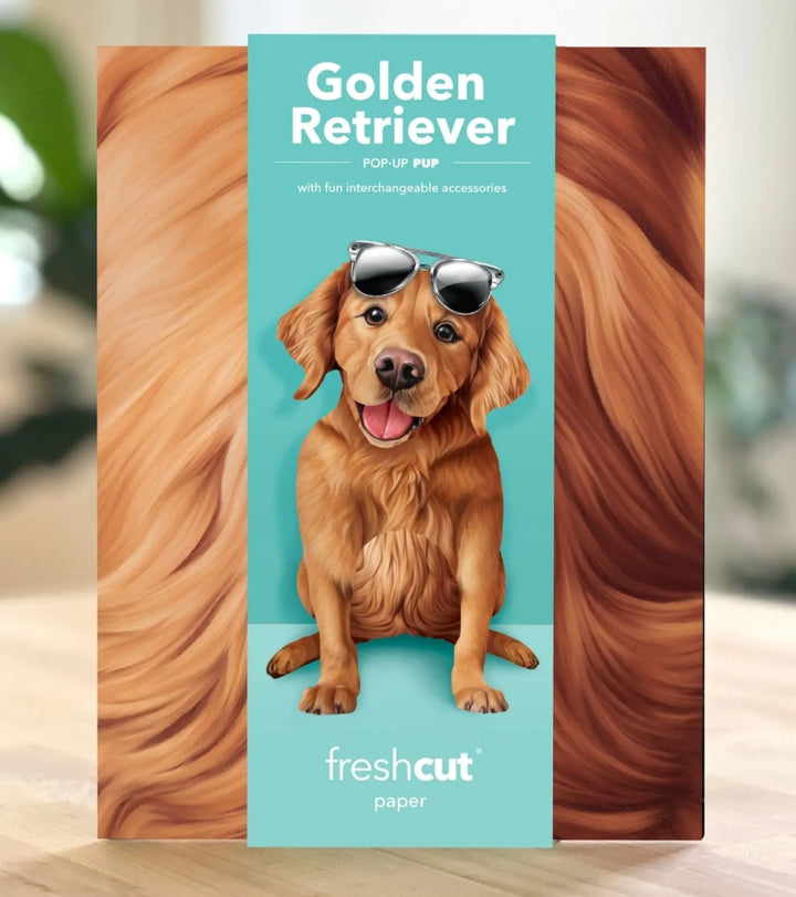 Freshcut Paper Pop Up Pet Cards, Golden Retriever