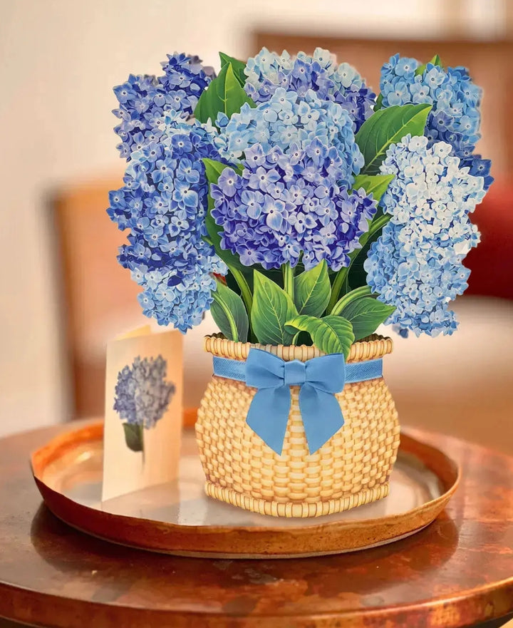 Freshcut Paper Pop Up Cards, Nantucket Hydrangeas
