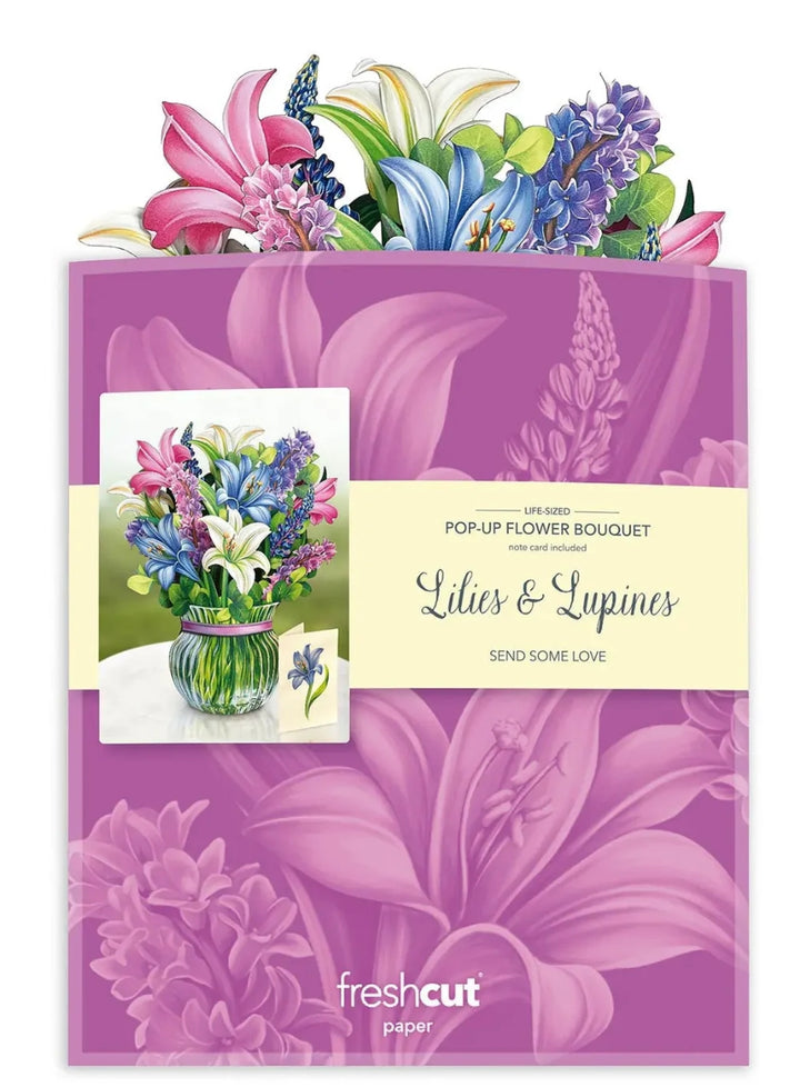 Freshcut Paper Pop Up Cards, Lilies & Lupines