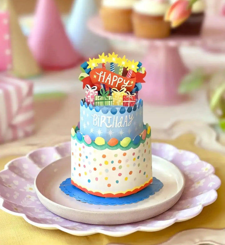 Freshcut Paper Pop Up Confetti Birthday Cake