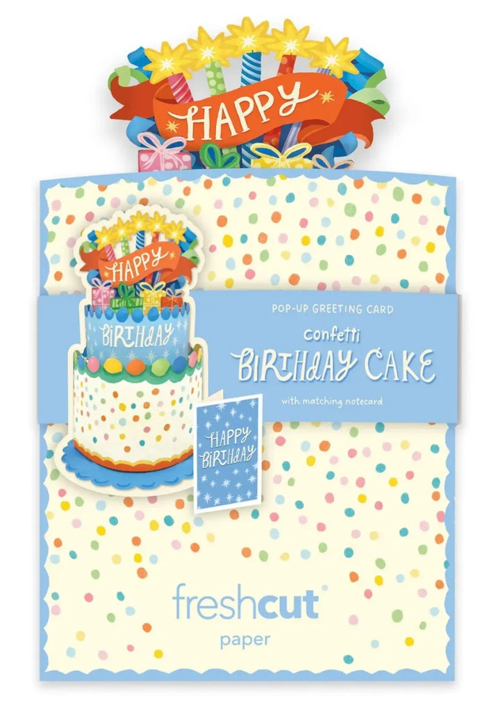 Freshcut Paper Pop Up Confetti Birthday Cake