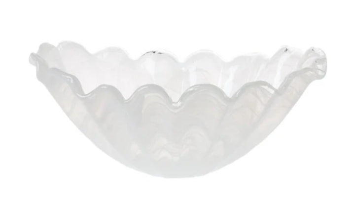 Vietri- Onda Glass Ruffled Round Bowl