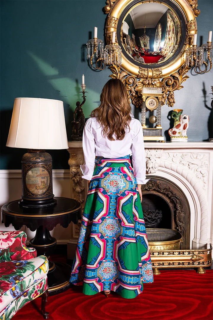 House of MBR Portico Brady Wrap Maxi Skirt