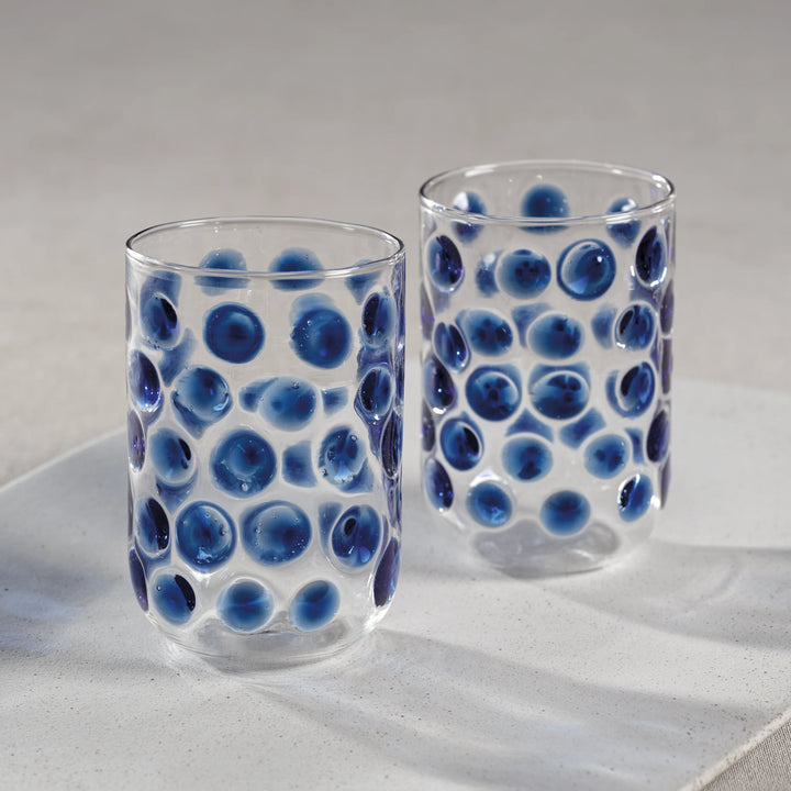 Zodax Airelles Glass Tumbler - Blue